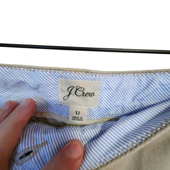 J Crew 4" stretch chino shorts Tan Womens Size 12 - Picture 3 of 3